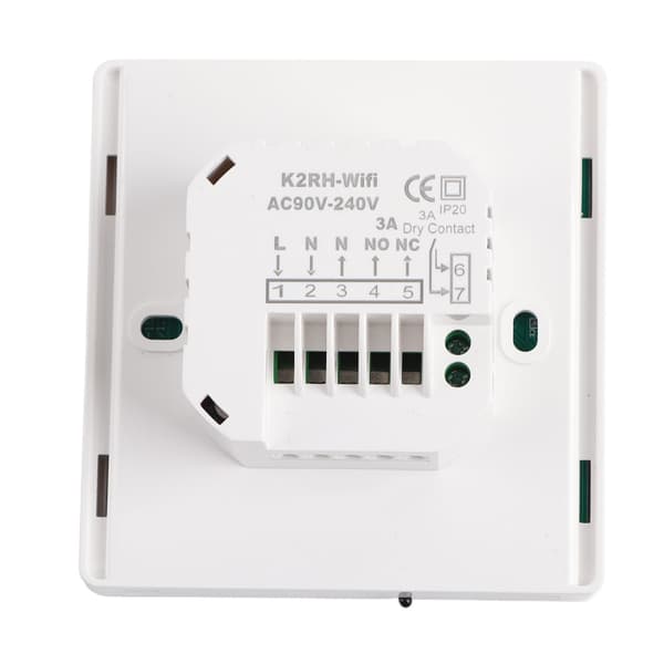 Smart Termostat Pekskärm 7 Dagar Programmerbar APP-kontroll WiFi VVS Temperaturregulator för Hem 90‑240V