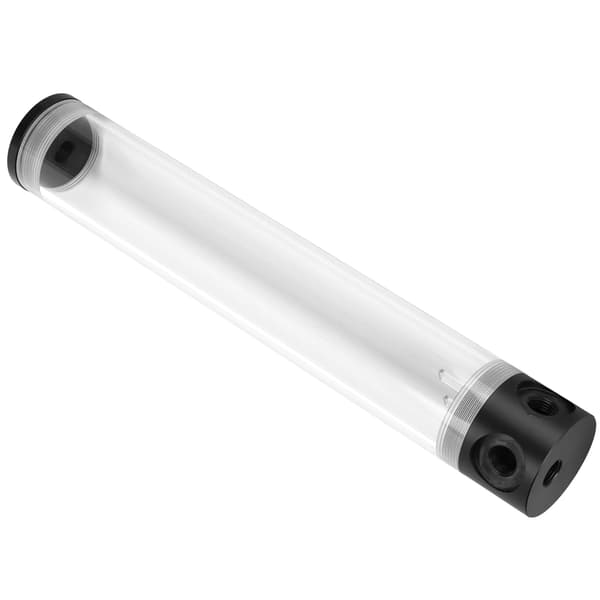 Vandkølingstank Akryl Cylindrisk 4-hullers G1/4 Gevind Reservoir Computer Køler Tilbehør