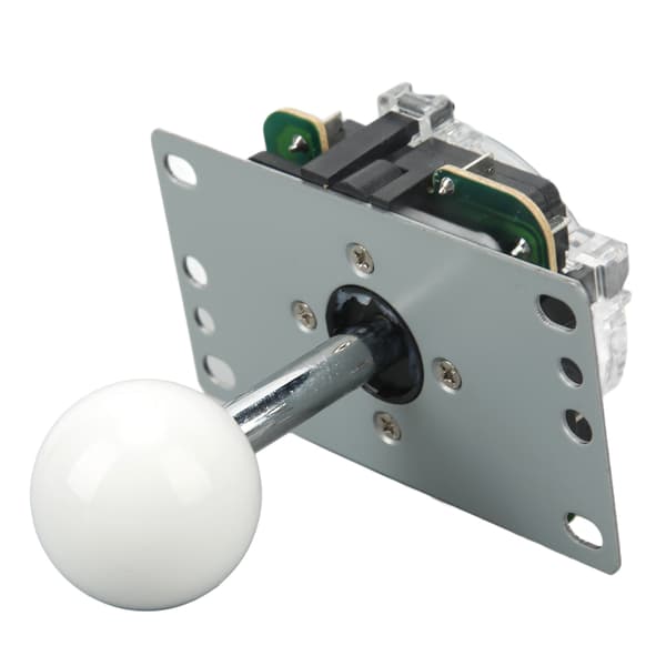 DIY USB Controller Computer Rocker Oval Ball Joysticks med kontrolchip til arkadespil Hvid