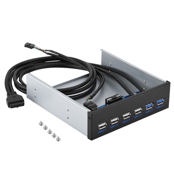 9PIn 19PIN til 2 * USB3.0 + 4 * USB2.0 6 Interface Metal Frontpanel USB Hub