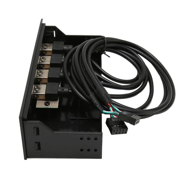 5,25 tommer USB2.0 Hub Frontpanel Multifunktionelt 4 porte 19-pin optisk drev frontpanel til 5,25 tommer PC computerkabinet