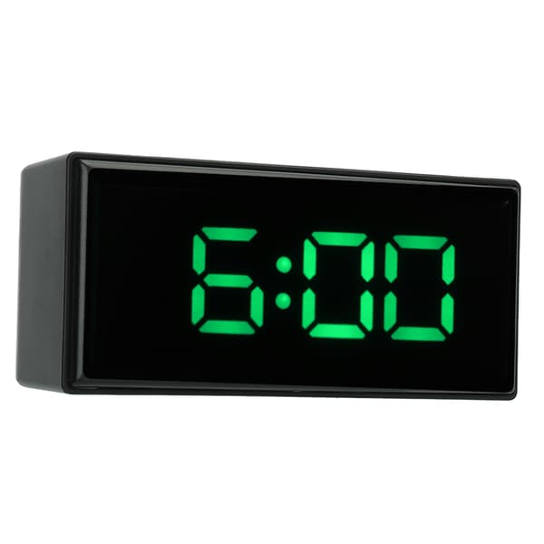 Smart LED-väckarklocka, ljussensor automatisk dimning, dubbel display, snooze, grön