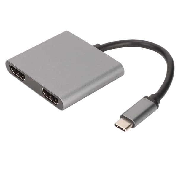 USB C till HD Multimedia Interface Hub stöder 4K 60HZ USB C till dubbel HD Multimedia Interface-adapter