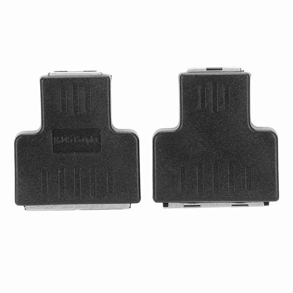 2 stk. Ethernet-kabeladapter 1-ind 2-ud RJ45 hun-interface LAN-stik kabeludvider splitter til internetkabel