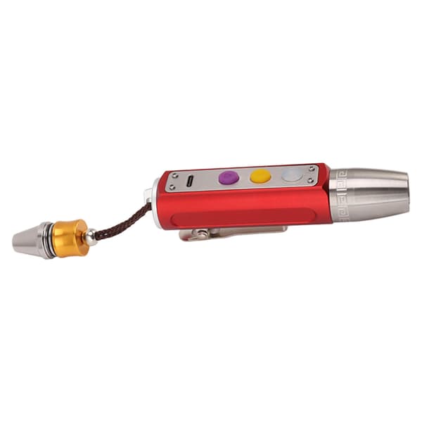 Jade Appraisal Light 3 Light Source Stepless Dimming LED Jade Identification Flashlight for Jewelry Red