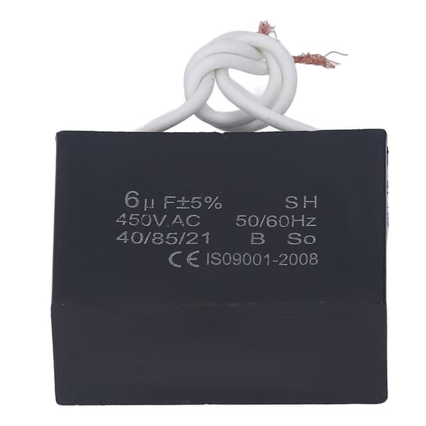 Motorstartkondensator 450V AC 6uF 50/60Hz, tilbehør til ventilatorpumpegenerator