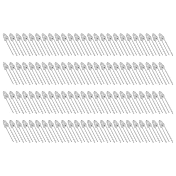 100 stk. 3 mm LED-diode sortimentssæt 8 farver lysdioder 3V orange