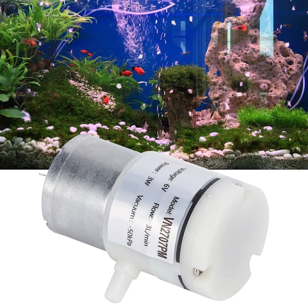 3st Mini Membranpump 3L/min Sugluftvattenpump DC6V för Akvarium Fiskbehållare