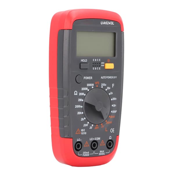 Digital multimeter med automatisk intervall, kapacitans, ohm-testare, bakgrundsbelyst LCD NCV-voltmeter