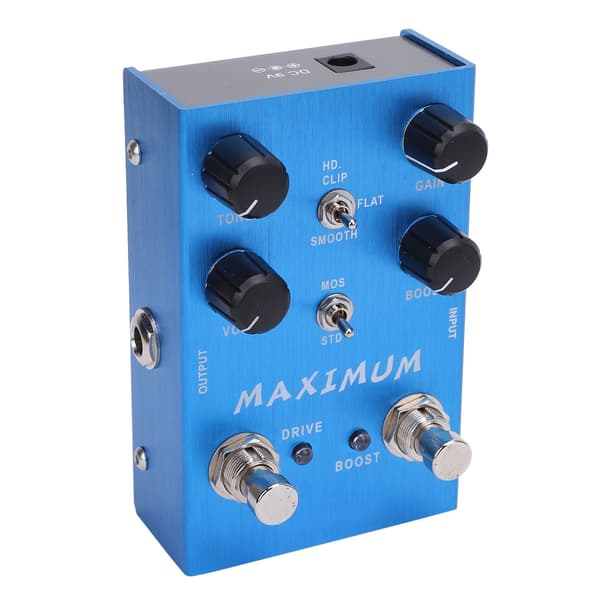 Overdrive Dual Channel Pedal Drive Boost Knob Effektpedal til Elguitar Bas DC 9V Input