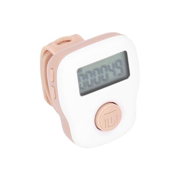 Digital Finger Counter Ring Vit USB Uppladdningsbar Silikon Tally Clicker