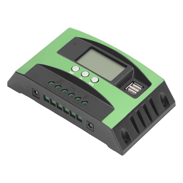 Solpanel Opladningsregulator 30A 12V/24V LCD-display Intelligent Regulator til PV-system