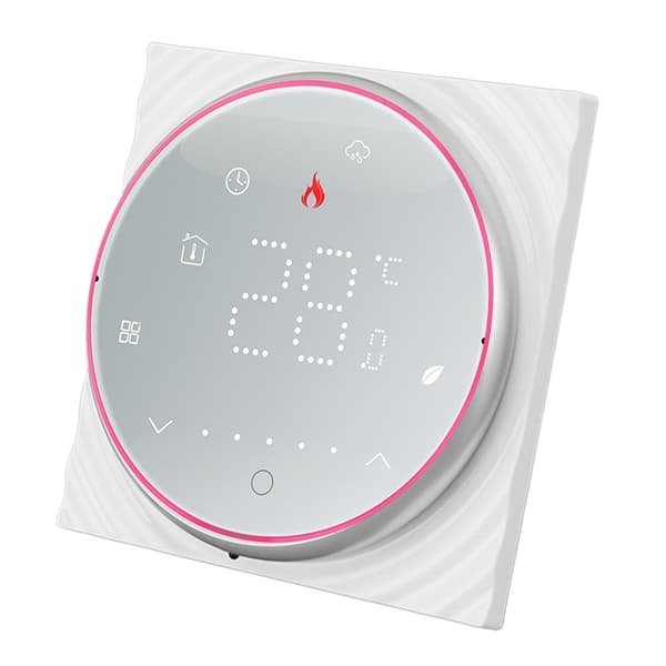Smart Termostat 1 Vecka Programmerbar LED-display Infälld Rektangulär Bas Digital Termostat AC95‑240V för Pannvärmesystem Vit