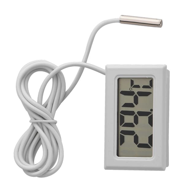 Mini LED Digital Temperaturmätare med Probsensor LCD Termometer Inomhus Utomhus