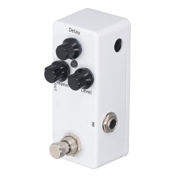Gitarr Delay Pedal Aluminiumlegering LED-indikator 3 rattar Kontroll Elgitarr Effektpedal DC 9V