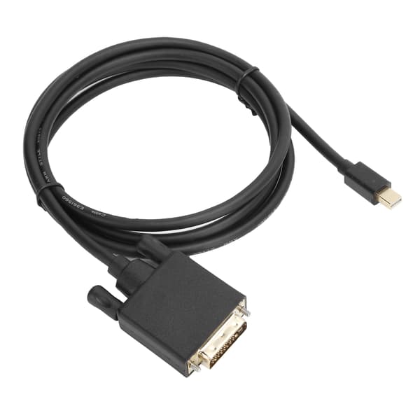 Mini DP til DVI-kabeladapter Kobberleder 4K 1080P med ABS-hus 1,8m/5,9ft