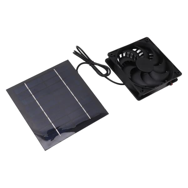 10W solcellepanel ventilatorsæt soldrevet ventilator til små drivhuse hundehuse skure ventilation