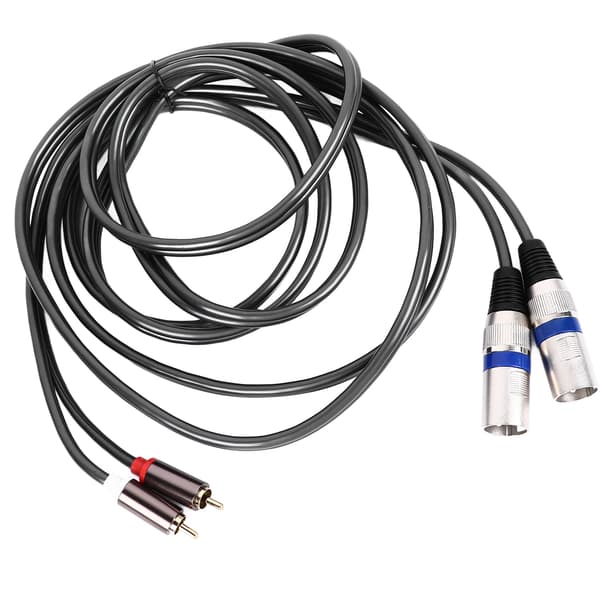 2 RCA til 2 XLR-kabel Han Fleksibel PVC til hjemmebiograf-lydenhedsforbindelse 3 meter