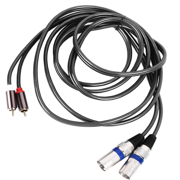 2 RCA til 2 XLR-kabel Han Fleksibel PVC til hjemmebiograf-lydenhedsforbindelse 3 meter