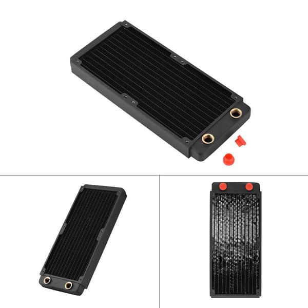 Kobber Radiator Køleplade Computer Vandkøling Væske Varmeveksler (240mm)