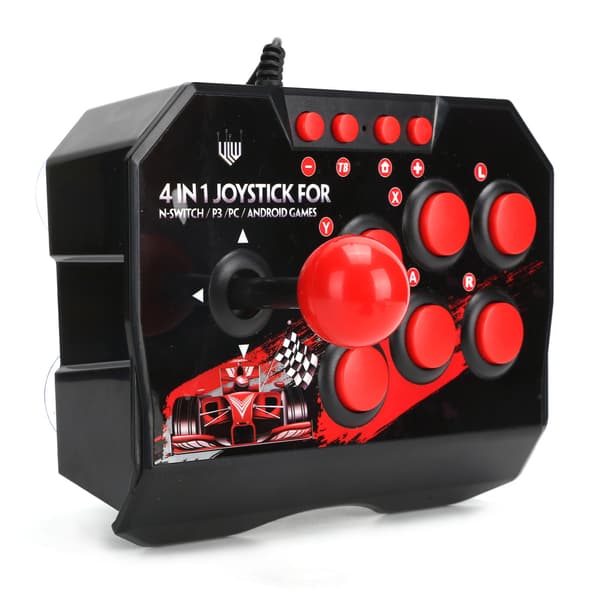 Arcade Fight Stick Trådbunden Arkadjoystick Arkadspelstillbehör för Switch/PC/PS3
