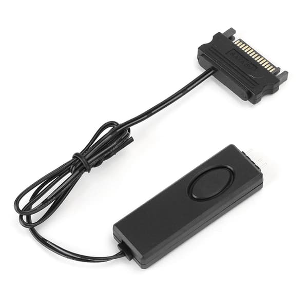 RF fjernbetjening blæser lys controller PC tilbehør 5V Symphony ARGB sort SATA-Pin (sort)