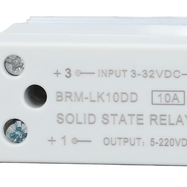 Solid State Relæ, DC-styring 3-32V, Skift 5-220V, 10A, DIN-skinne Montering, Enfaset SSR, med Køleplade