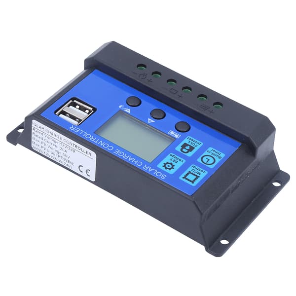 Solar Charge Controller LCD 12V/24V 20A Dual USB Batteriregulator