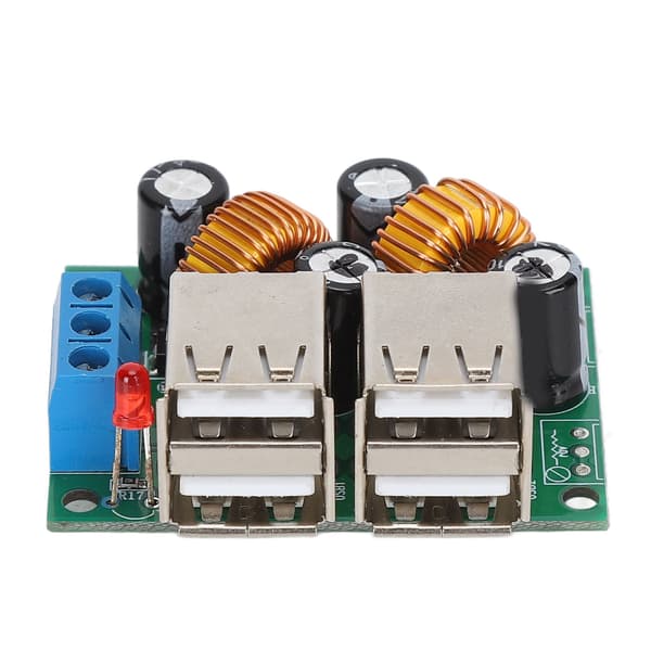 USB Step-Down Konvertermodul 12V 24V 40V til 5V 5A, 4-ports Strømforsyningskort