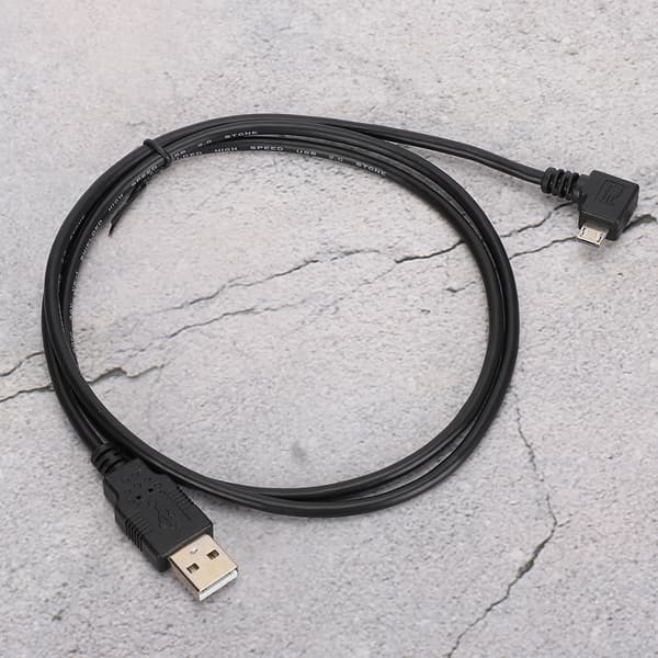 C0402 1M retvinklet Micro USB til USB-tilslutningskabel til dataoverførsel og opladning