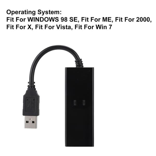 USB 56K Externt Dial Up Röst Fax Data Modem Passar För Win7 Win8 Win10 XP