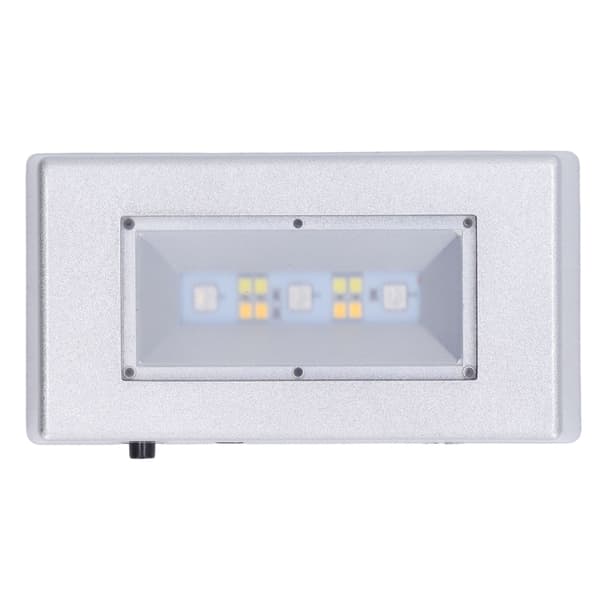 LED Display Base Multi Mode Belysning Sølv Rektangulær LED Lys Display Base med USB-kabel til Smykker Krystaller