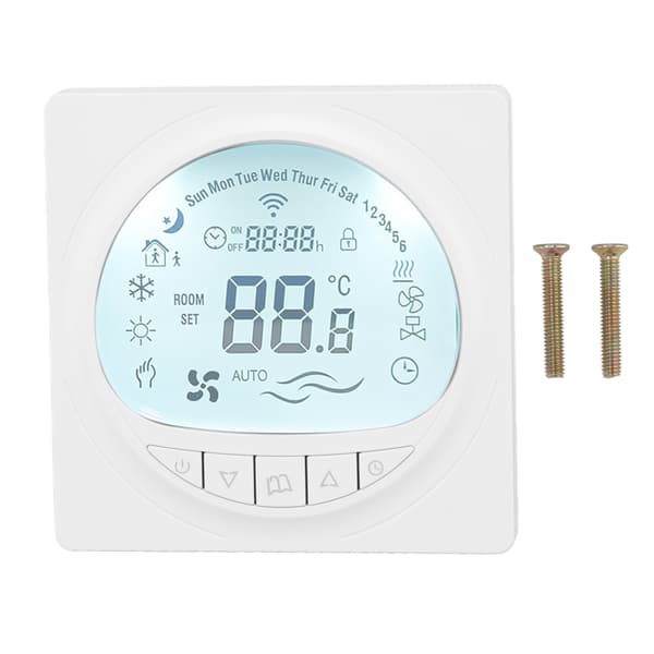 Gulvvarmetermostat Programmerbar Stort LCD-display VVS-temperaturregulator med 485-kommunikation 220V
