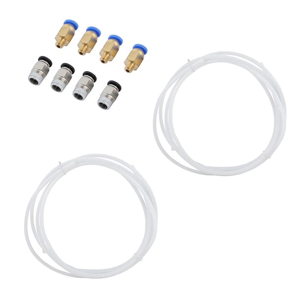 2*PTFE PTEE-rör 4*PC4 M6 snabbkoppling + 4*PC4 M10 rak pneumatisk koppling tryck