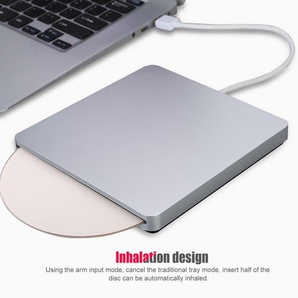 USB 3.0 dataoverførsel ekstern slot-load DVD-brænder CD-driver til Mac Windows