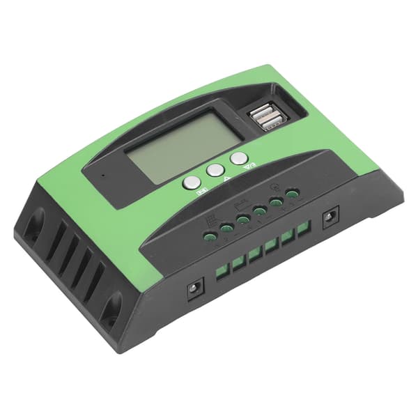 Solpanel Opladningsregulator 30A 12V/24V LCD-display Intelligent Regulator til PV-system