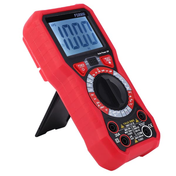 FS8900 Digitalt Multimeter LED Baggrundsbelyst Håndholdt Volt Ohm Amp Tester AC DC Strømmåler