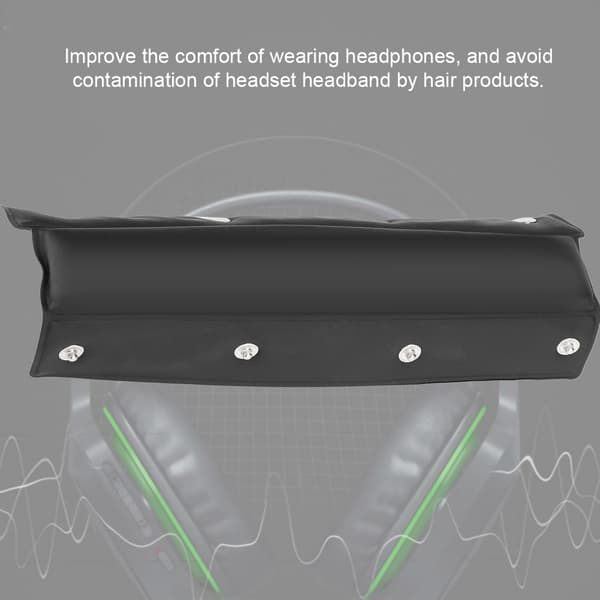 Universal erstatning blød skum headset hovedbøjle pude sæt sort