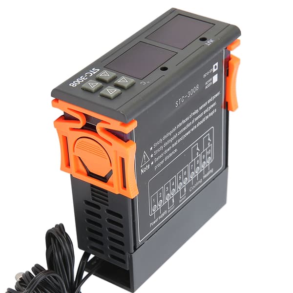 STC-3008 Dobbelt Display 2x NTC Probe Temp Controller Termostat DC12V 12V Digital Switch