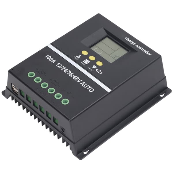 MPPT Solar Charge Controller Dobbelt USB-port Baggrundsbelyst LCD-display Solpanel Regulator 12V 24V 36V 48V Adaptiv