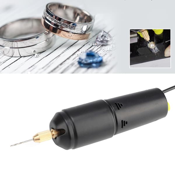 Bärbar Mini Elektrisk Borr Handhållen Mikro USB Borrsats 3 Bits DC 5V
