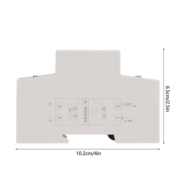 220V 10(40)A Digital enfas 2-tråds 2P DIN-skena KWh effektmätare