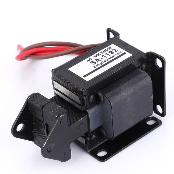 SA-1192 AC Solenoid Elektromagnet Push Pull Typ Elektrisk Magnet 220VAC 7.8N Slaglängd 10mm