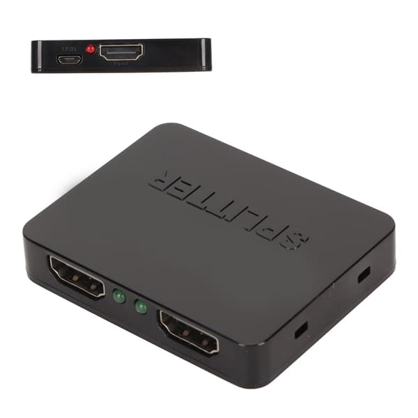 1 in 2 ut HD Multimedia Interface Splitter för dubbla bildskärmar Stöder Full HD 1080P 3D 1x2 4K HD Multimedia Interface Splitter