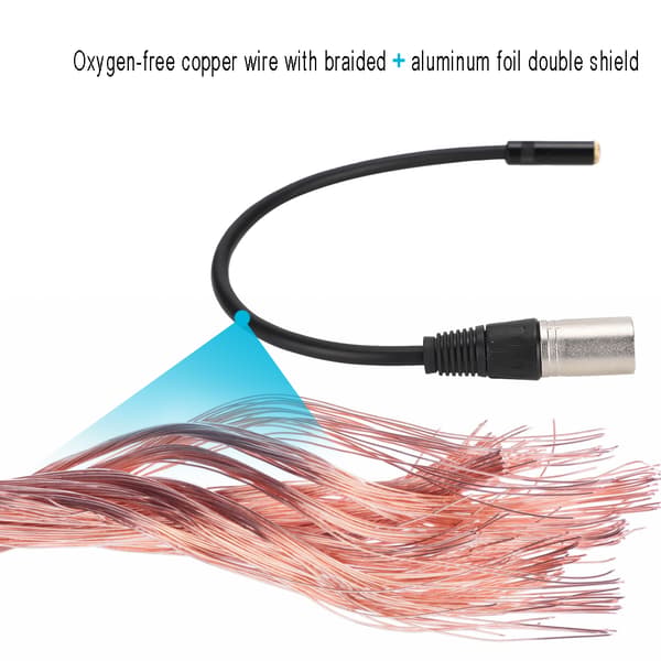 3,5 MM hun til XLR han zinklegering 3,5 MM interface lydadapterkabel patchkabel
