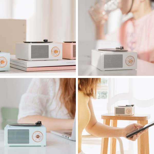 Bluetooth-kaiutin Retro Bluetooth-levysoitin Langaton musiikki minikaiutin