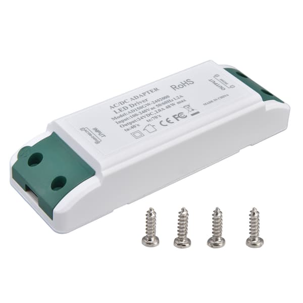 LED Transformer 24V DC 2A 48W Konstant Strøm LED Strømforsyning Driver til Hjem og Kontor AC100‑240V