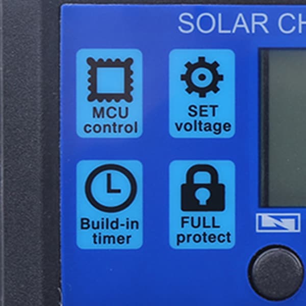 Solar Charge Controller LCD 12V/24V 20A Dual USB Batteriregulator