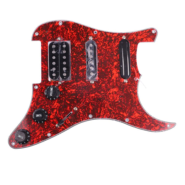 Elektrisk Guitar Pickguard Forudkablet Single Double Coil Pickups 1 Volumen 2 Tone Knapper Loaded Pickup Plade