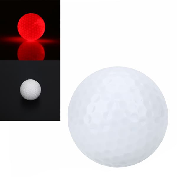 1 stk. elektronisk LED-lysende golfbold til mørk nat sportstræning (rød)